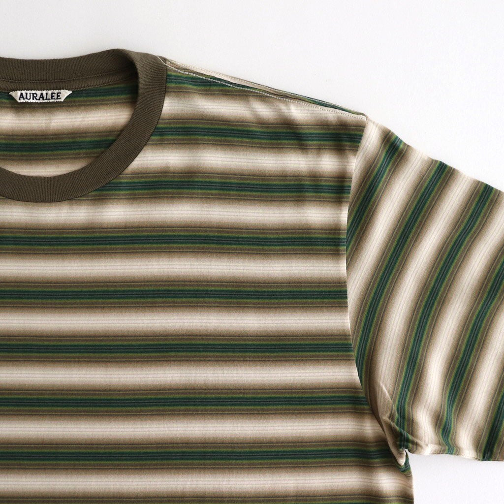 GRADIENT STRIPE JERSEY L/S TEE #FADE BROWN STRIPE [A25AP01GJ]