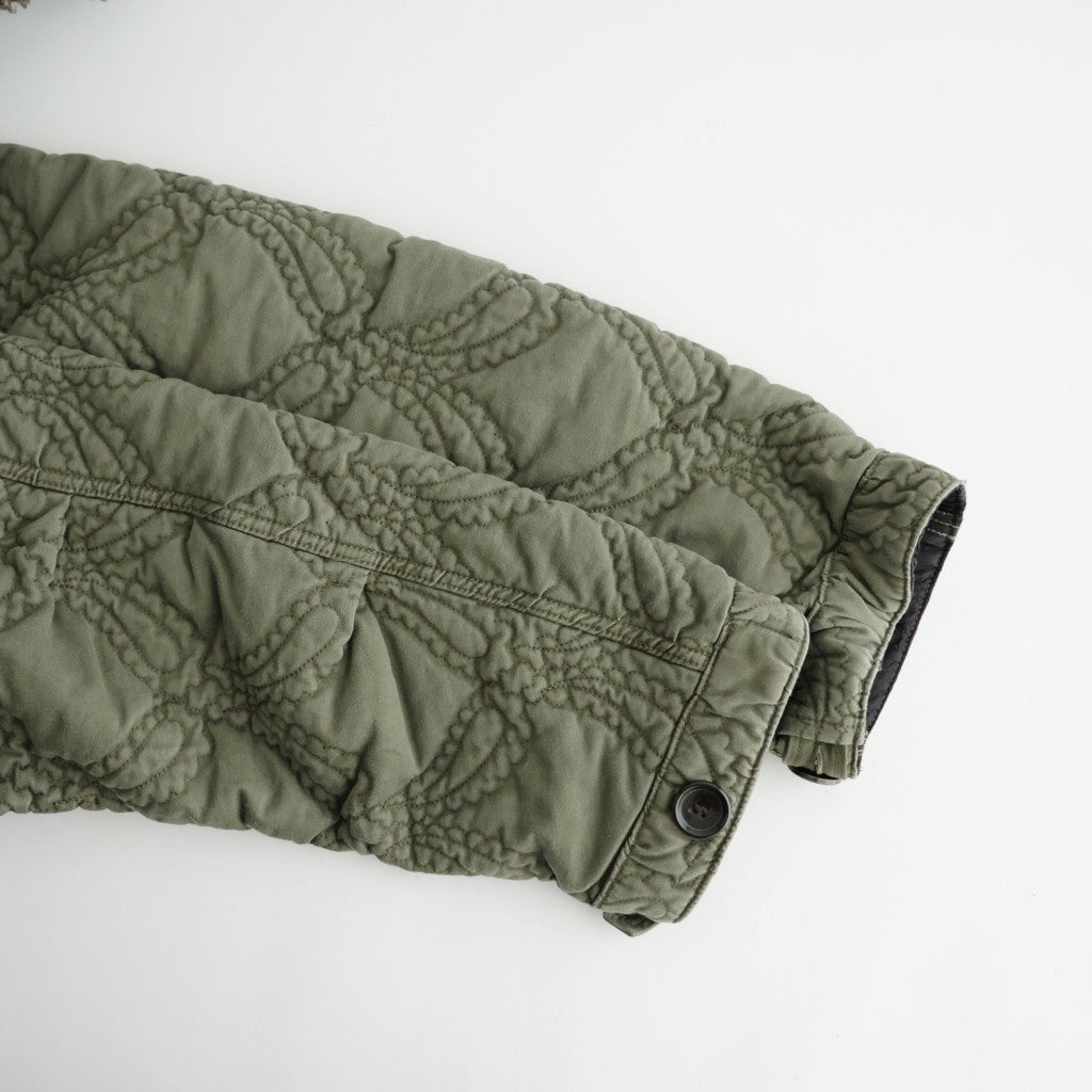 QUILTING FISHTAIL COAT #KHAKI [26330104]
