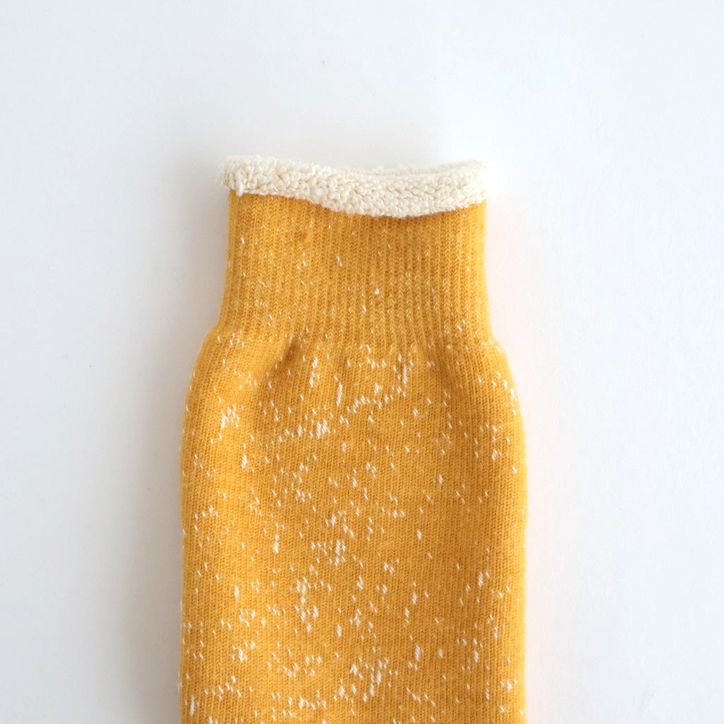 DOUBLE FACE CREW SOCKS ”MERINOWOOL＆ORGANIC COTTON” #YELLOW [R1001-AW25]
