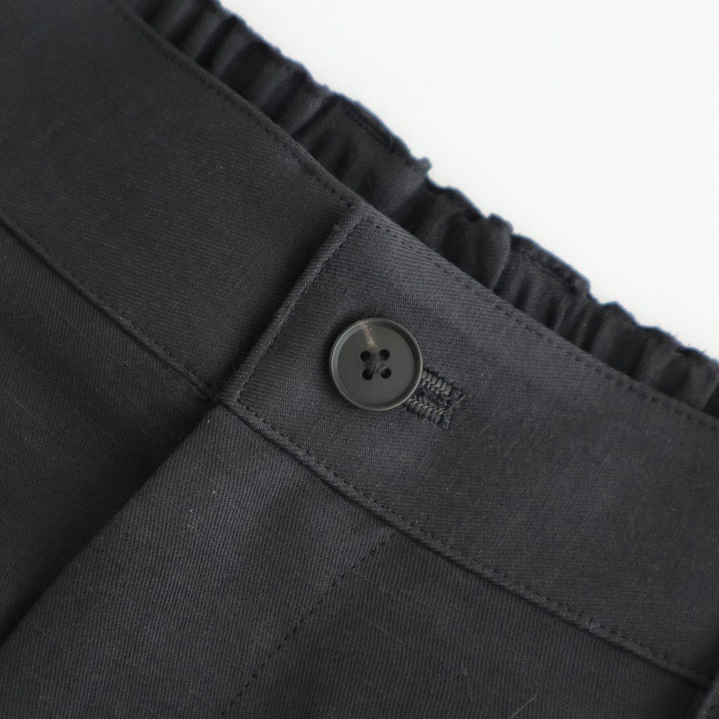 VIS/LI BRIGHT TWILL WIDE EASY TROUSERS #DARK CHARCOAL [ST.1466]