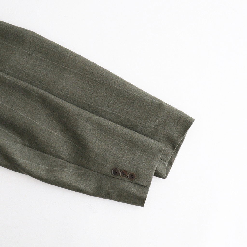 BLUEFACED WOOL JACKET #OLIVE GRAY STRIPE [A26AJ01BS]