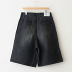 BAGGY DENIM SHORTS #BLACK [ST.1238]