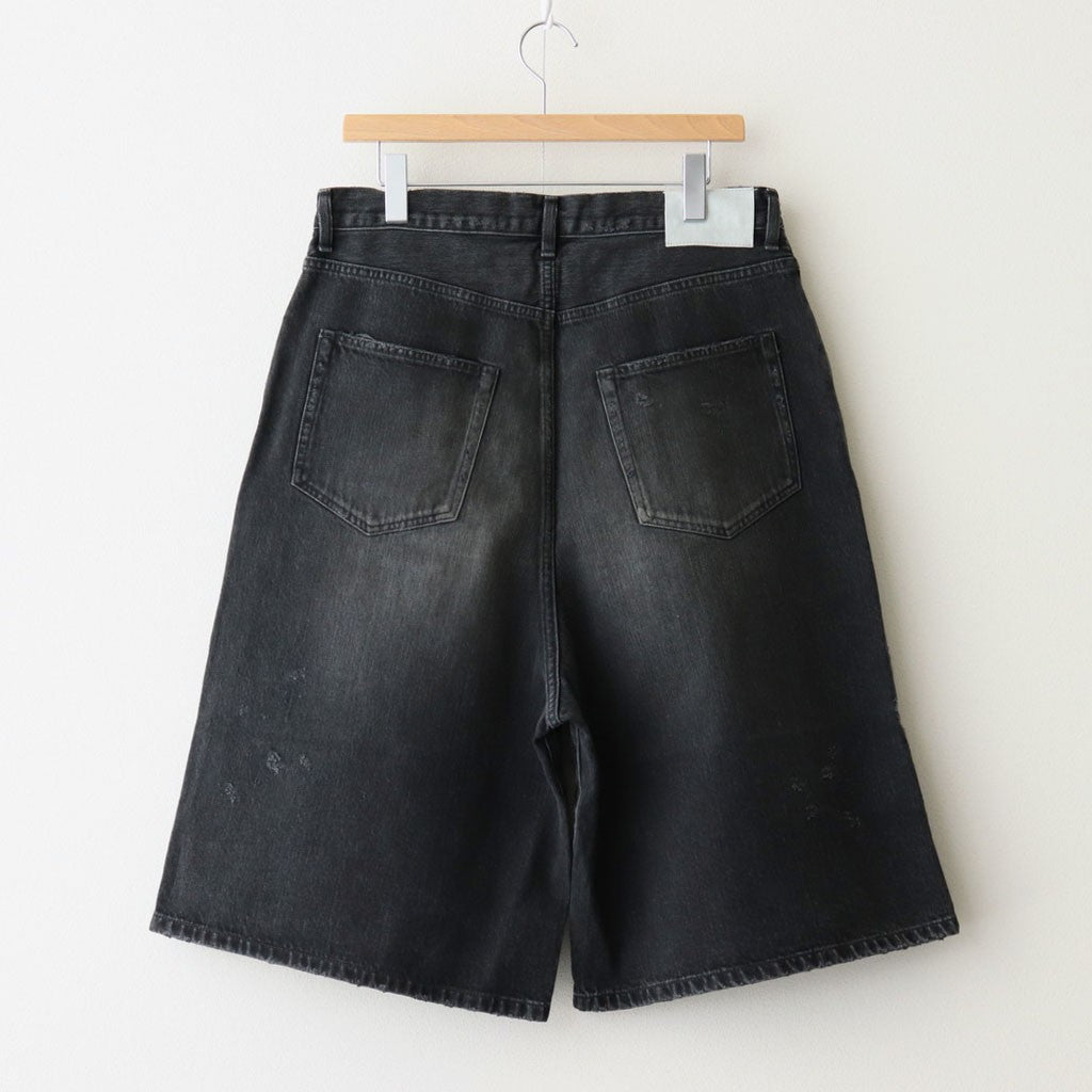 BAGGY DENIM SHORTS #BLACK [ST.1238]