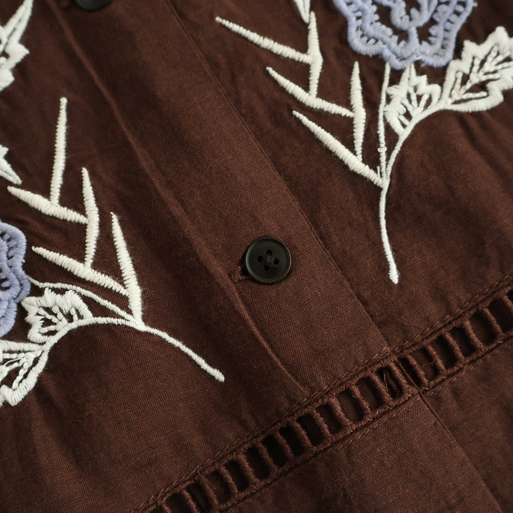 Embroidery Patchwork Shirts #BUG [12610428]