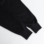 綿裏毛×エステル綿タフタ ジップパーカー #BLACK [HN-T011-051]