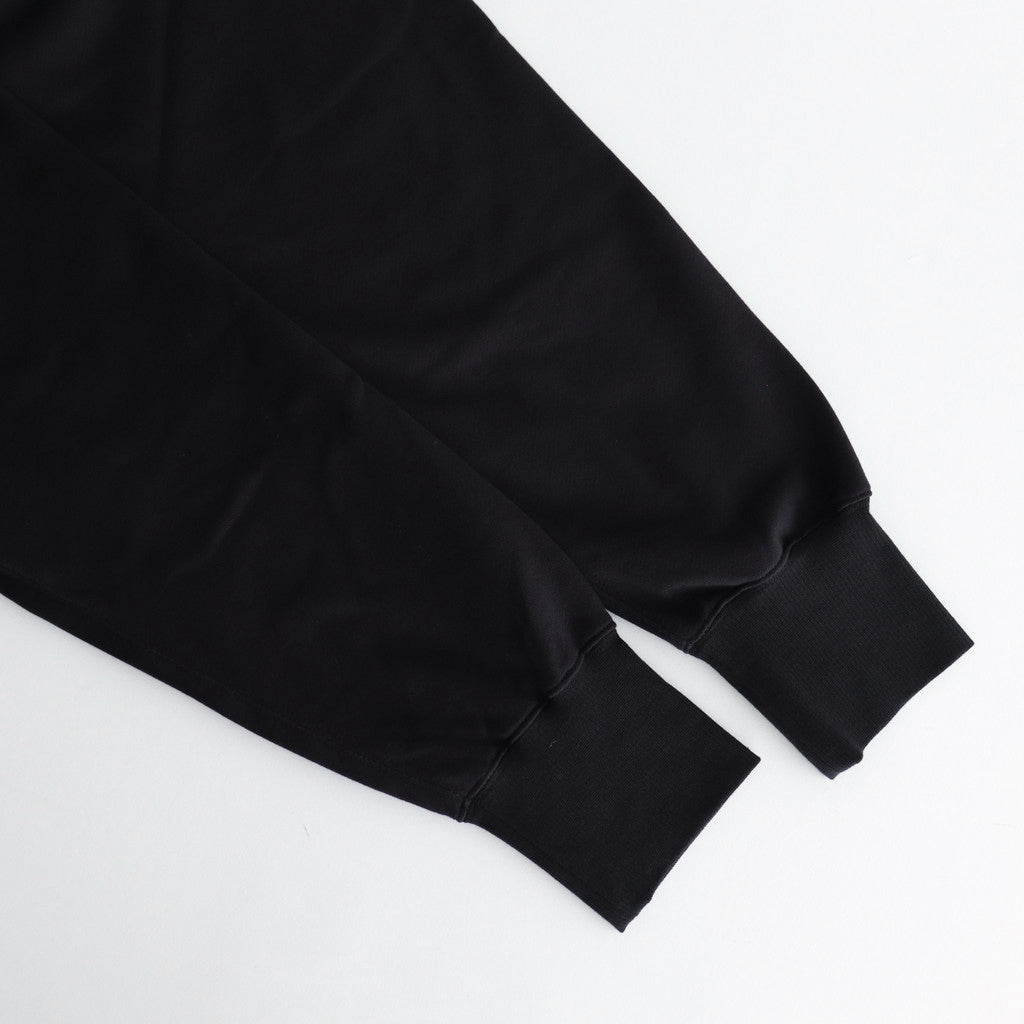 綿裏毛×エステル綿タフタ ジップパーカー #BLACK [HN-T011-051]