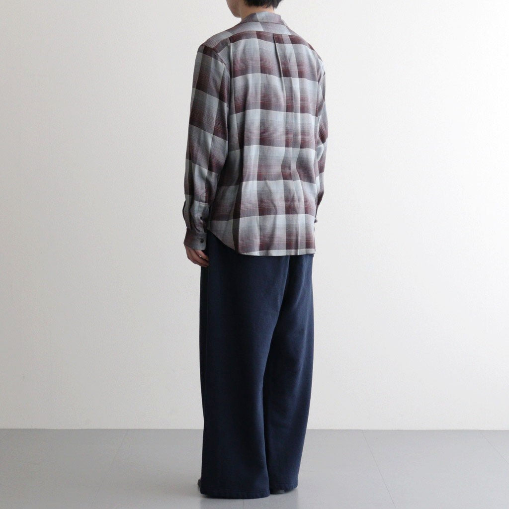 OMBRE OPEN COLLAR SHIRT #RED X MINT [26440501]