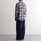 OMBRE OPEN COLLAR SHIRT #RED X MINT [26440501]