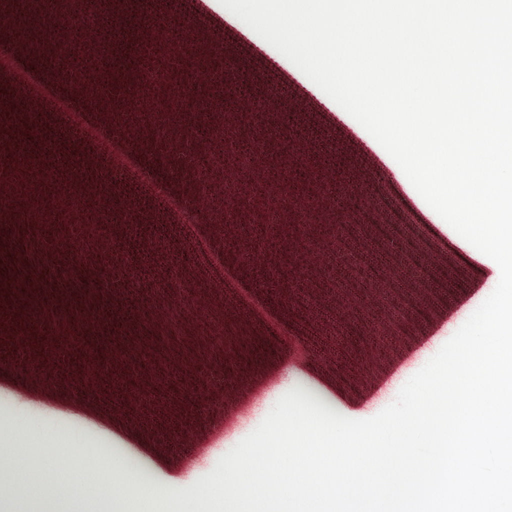 MOHAIR CARDIGAN #BURGUNDY [H2302-K012]