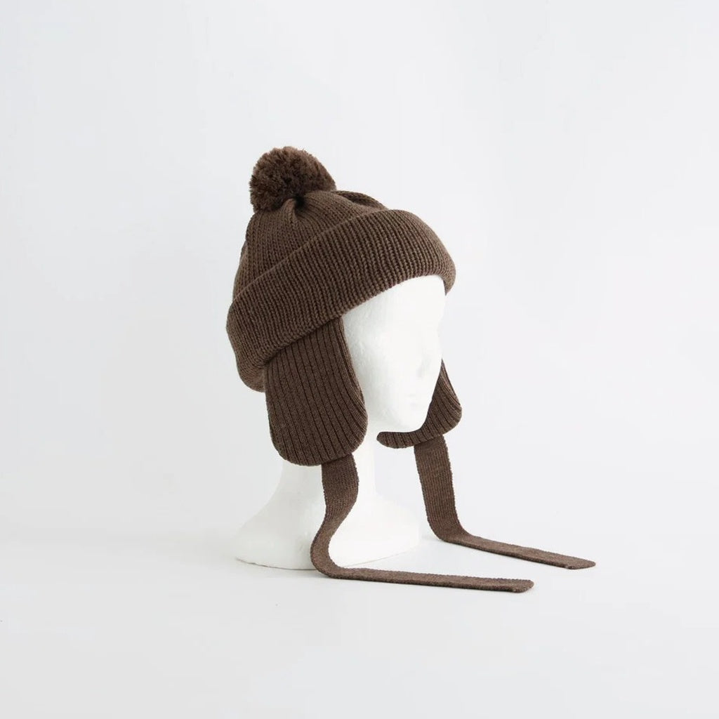 WOOL STANDARD KNIT - 梵天/耳付き #BEIGE [NO.28254]