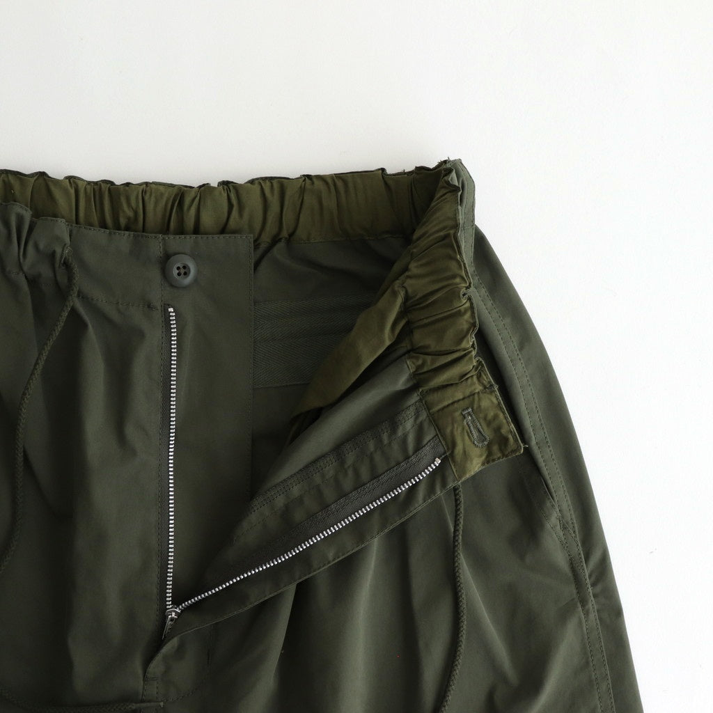 綿エステルウェザー オーバーパンツ #KHAKI [HO-P021-051]