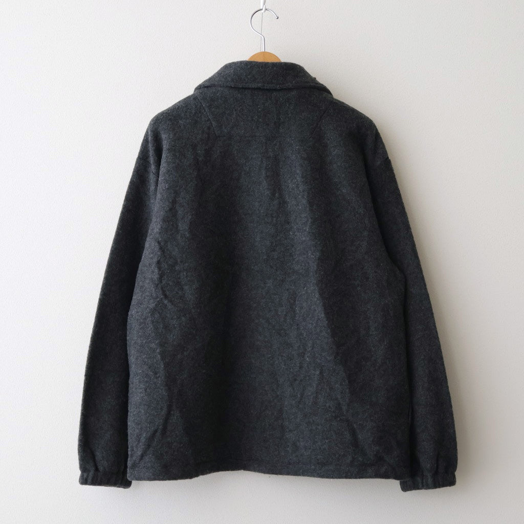 Wool Fleece Half Zip Pullover #CHARCOAL [YK25FW01090B]