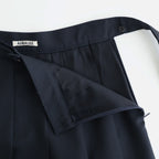 WOOL KID MOHAIR HOPSACK PLEATED SKIRT #DARK NAVY [A26SS04MH]