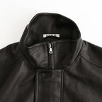 TEXTURED LAMB LEATHER BLOUSON #BLACK [A26AB01BL]