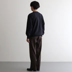 LIGHT WOOL MAX GABARDINE SLACKS #DARK BROWN [A25SP02MG]