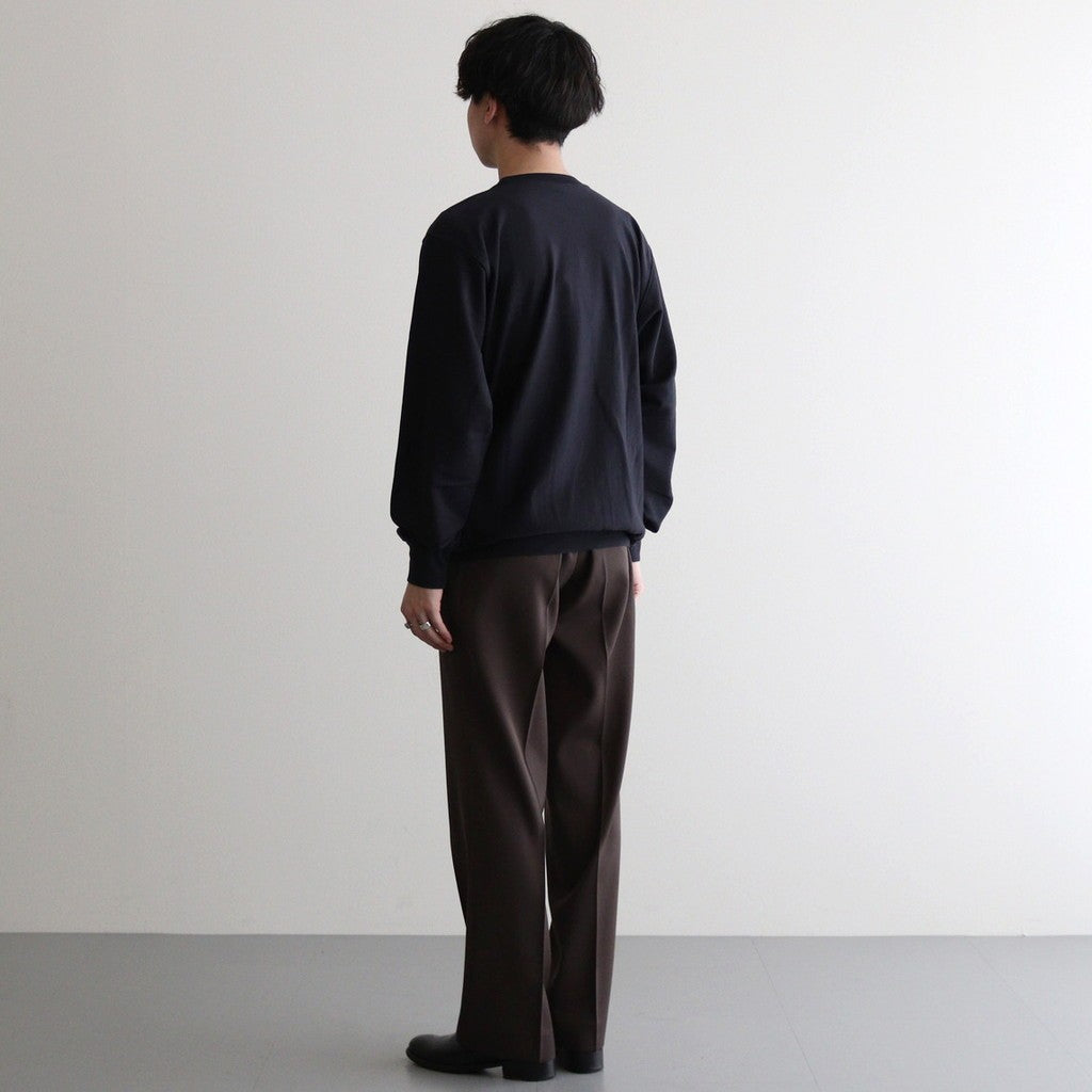 LIGHT WOOL MAX GABARDINE SLACKS #DARK BROWN [A25SP02MG]