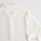 COTTON HIGH GAUGE RIB KNIT POLO #WHITE [A00P01HR]