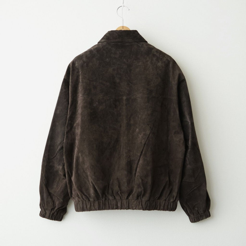 Suede Zip Blouson #D/BRN [12620204]