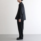 Scale Off Wool Wide Tapered Chef Pants #BLACK [GM241-40174B]