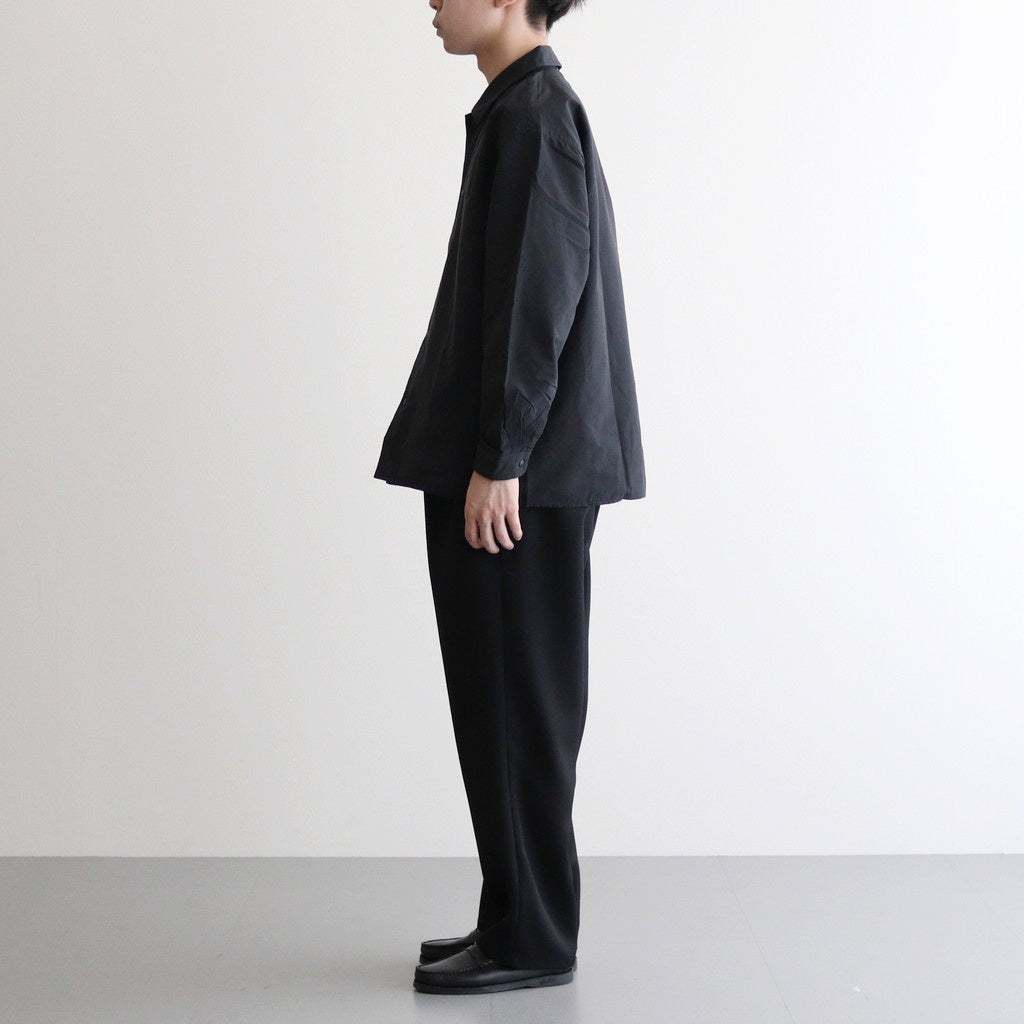 Scale Off Wool Wide Tapered Chef Pants #BLACK [GM241-40174B]