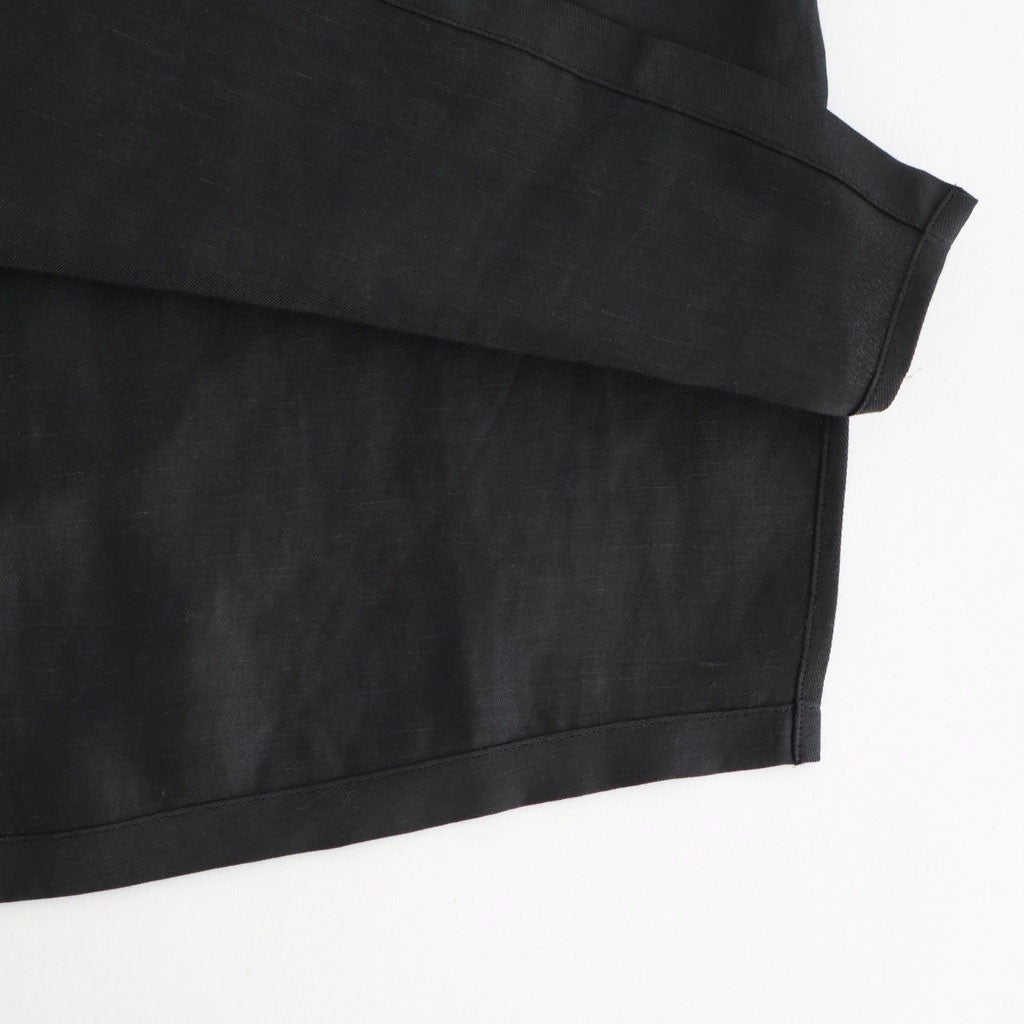 VIS/LI BRIGHT TWILL OPEN COLLAR SS SHIRT #DARK CHARCOAL [ST.1463]