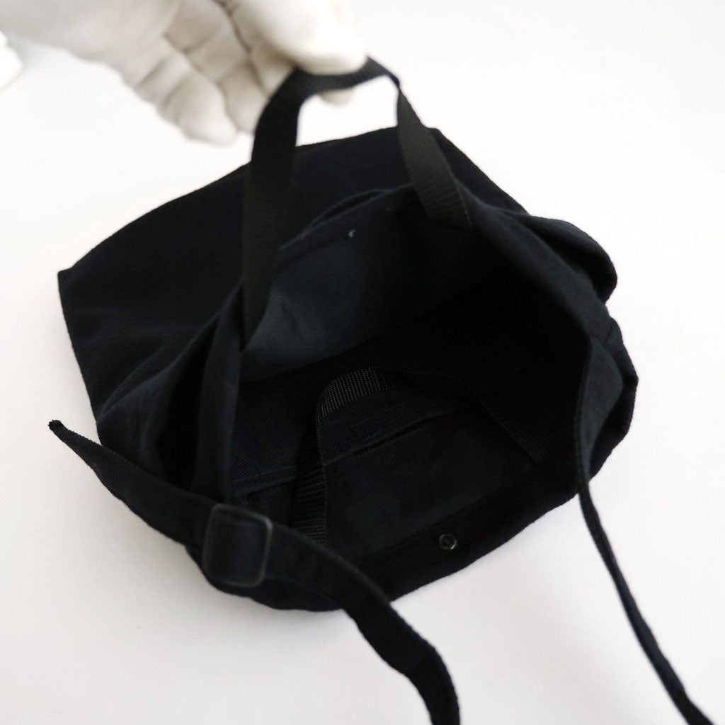 SHUKUJU WOOL US HELMET BAG HALF #BLACK [K040W]