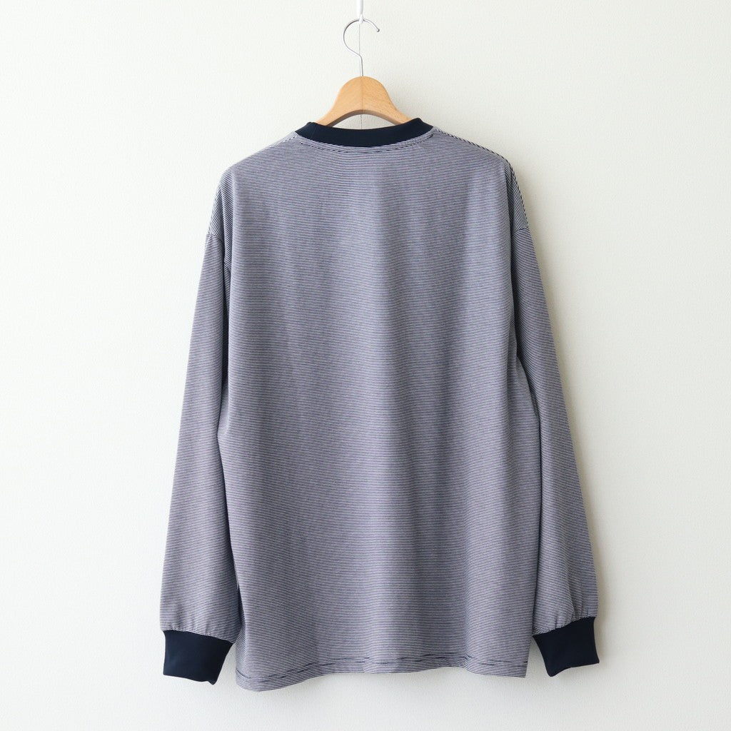 MICRO BORDER L/S TEE #WHITE×NAVY [FSC251-70114]