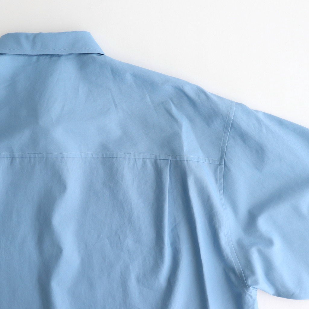 WASHED FINX TWILL BIG SHIRT #BLUE [A25AS02TN]
