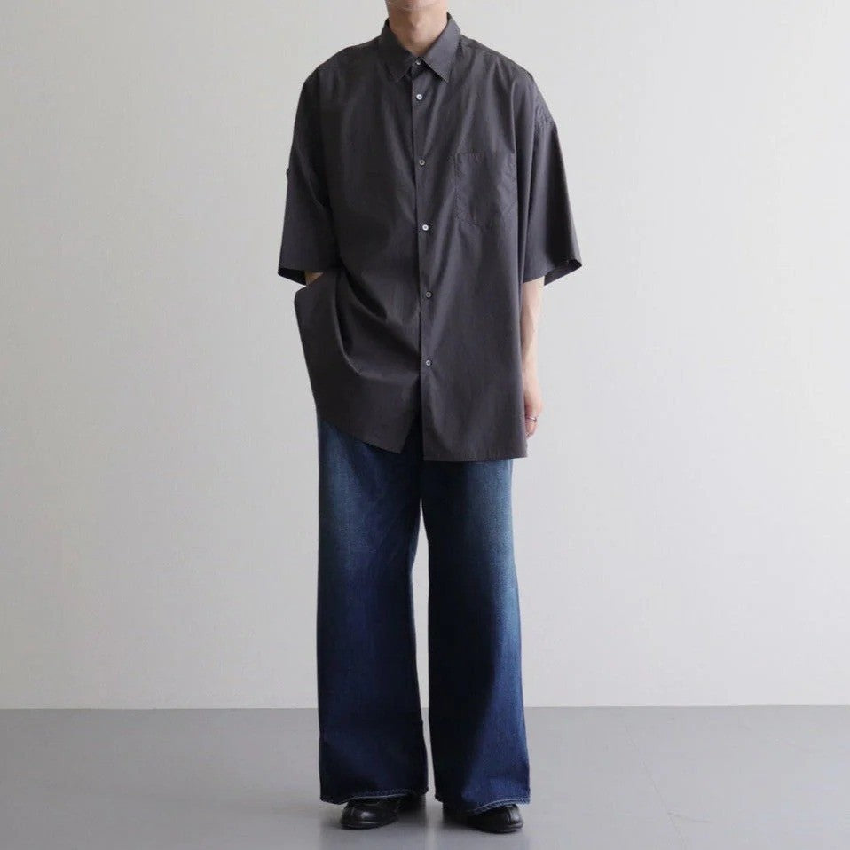 Broad S/S Oversized Regular Collar Shirt #C.GRAY [GM261-50003B]