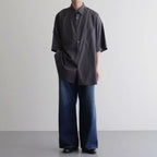 Broad S/S Oversized Regular Collar Shirt #C.GRAY [GM261-50003B]