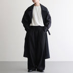 DETACHABLE WIDE TRENCH COAT #BLACK [YK24FW0736C]