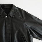 Cow Leather Raglan Blouson #BLACK [GU263-30320]