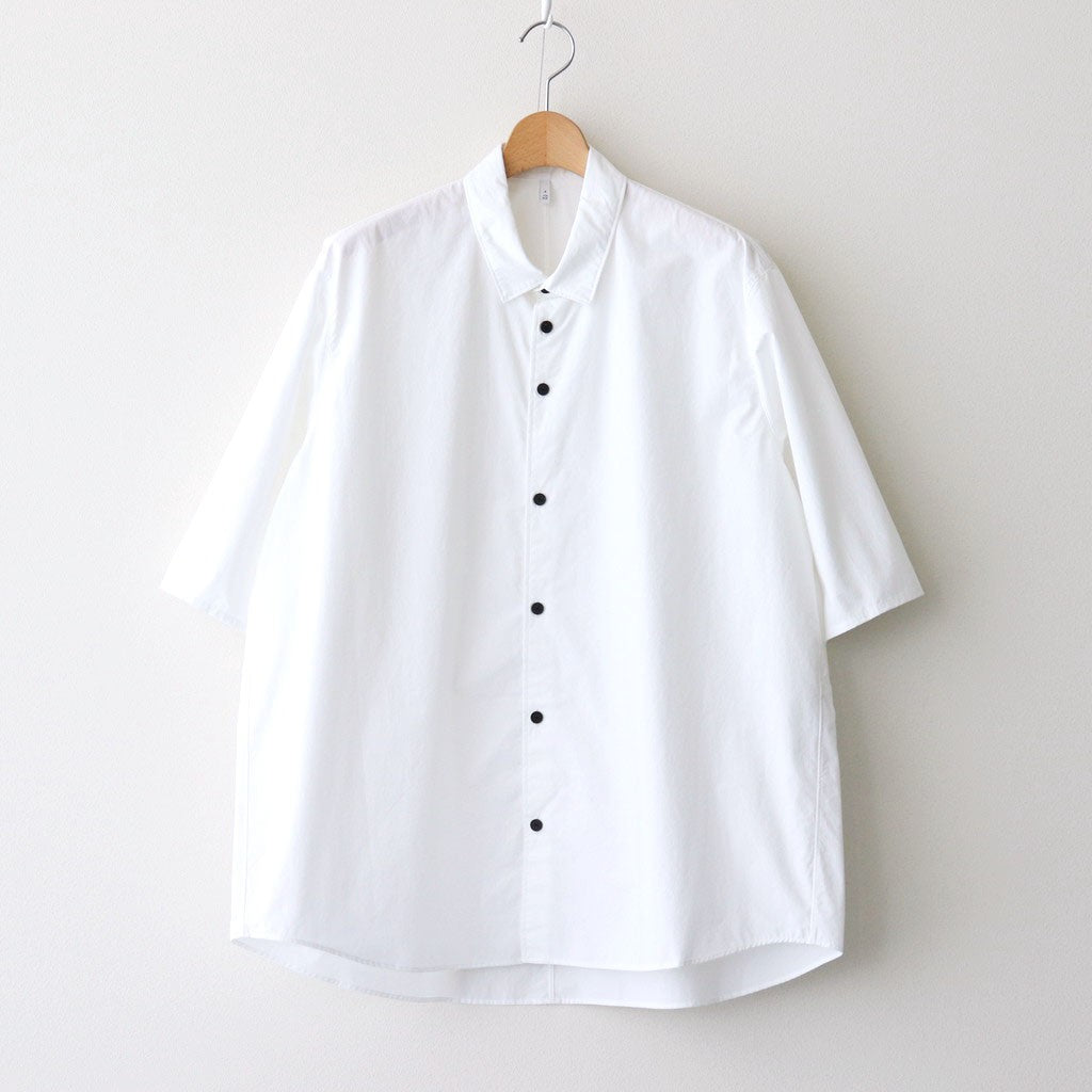 FHFSSH - コットン・ ポリコア タイプライター 半袖シャツ #01 Off White [SN_FR0405SH]