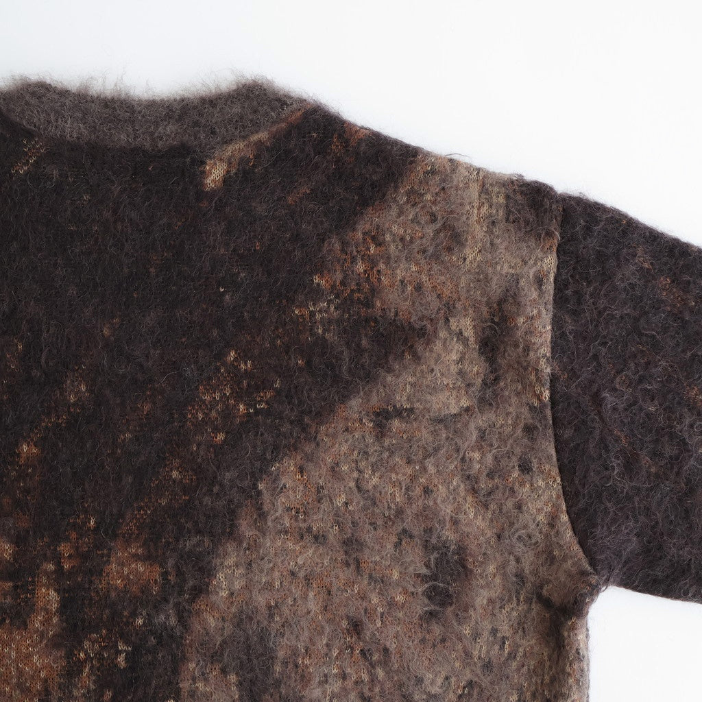 Abstract Jaquard Mohair Sweater #BROWN [YK26SS01234S]