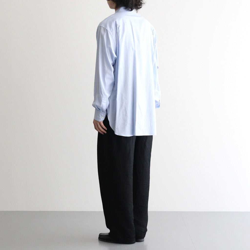 COTTON SILK OVERSIZED LS SHIRT #SAX [ST.1666]