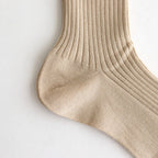 GIZA HIGH GAUGE SOCKS #BEIGE [A00S02SX-M]
