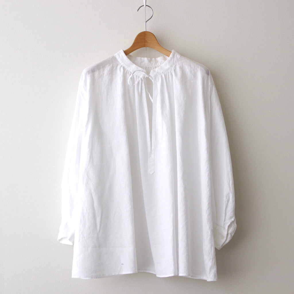 Linen Smock Blouse #WHITE [GL241-50277B]