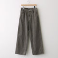 PIGMENT DYED FINX CORDUROY WIDE 5P PANTS #OLIVE BROWN [A25AP04FC]