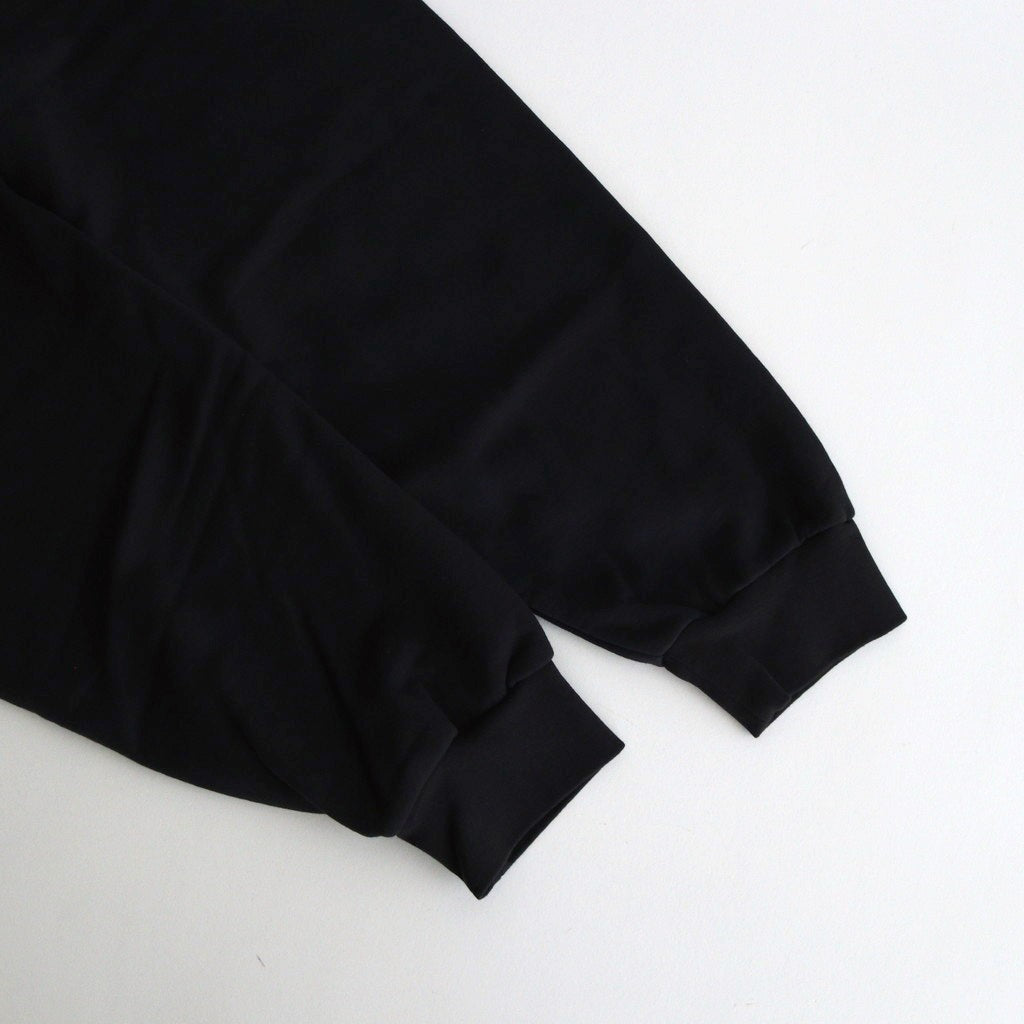 ELASTIC HIGH GAUGE SWEAT HALF ZIP P/O #INK BLACK [A26SP01NU]
