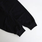 ELASTIC HIGH GAUGE SWEAT HALF ZIP P/O #INK BLACK [A26SP01NU]