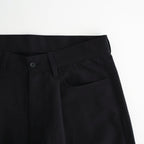 DOUBLE WEAVE COTTON ONE TUCK WIDE PANTS #BLACK [ST.1398]