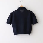 KID MOHAIR SHEER KNIT POLO #NAVY [A25SP05FG]