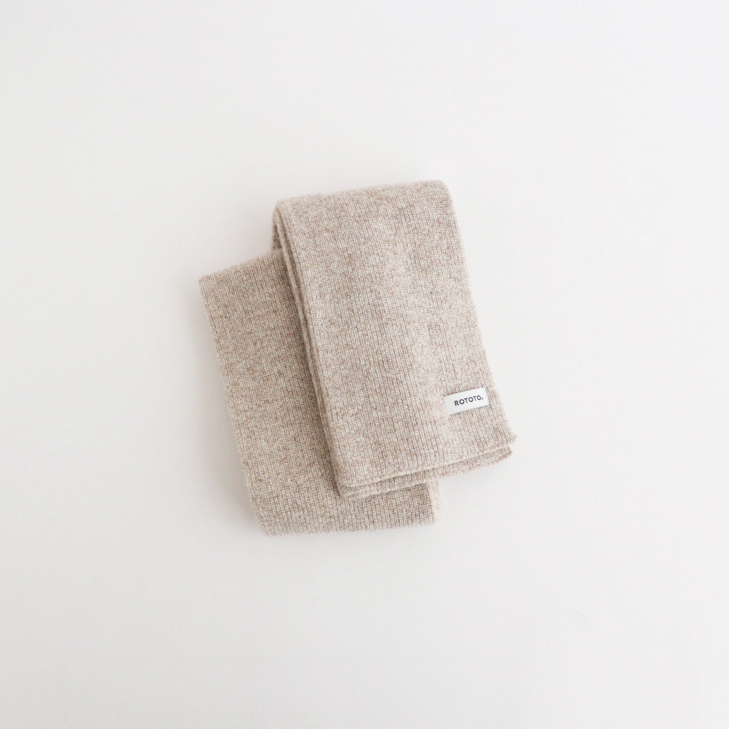 MERINO LAMBS WOOL SOCKSTOLE #BROWN MARL [R5128-AW25]