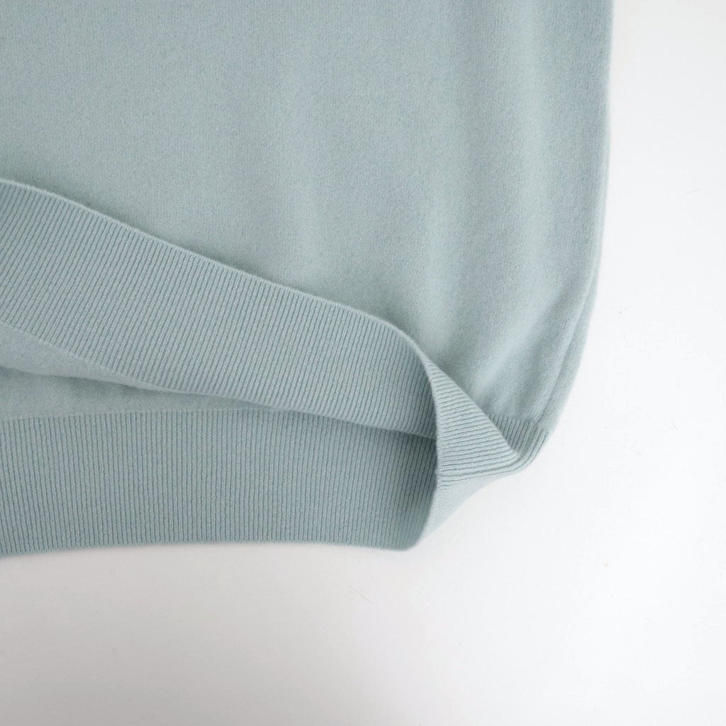EXTRA FINE WOOL KNIT SKIPPER #SAX [ST.1636]