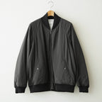 FIBRIL NYLON SATIN FLIGHT JACKET #CHARCOAL GRAY [JKAGLW0200]