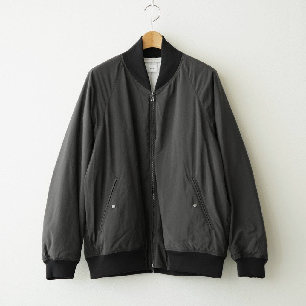 FIBRIL NYLON SATIN FLIGHT JACKET #CHARCOAL GRAY [JKAGLW0200]