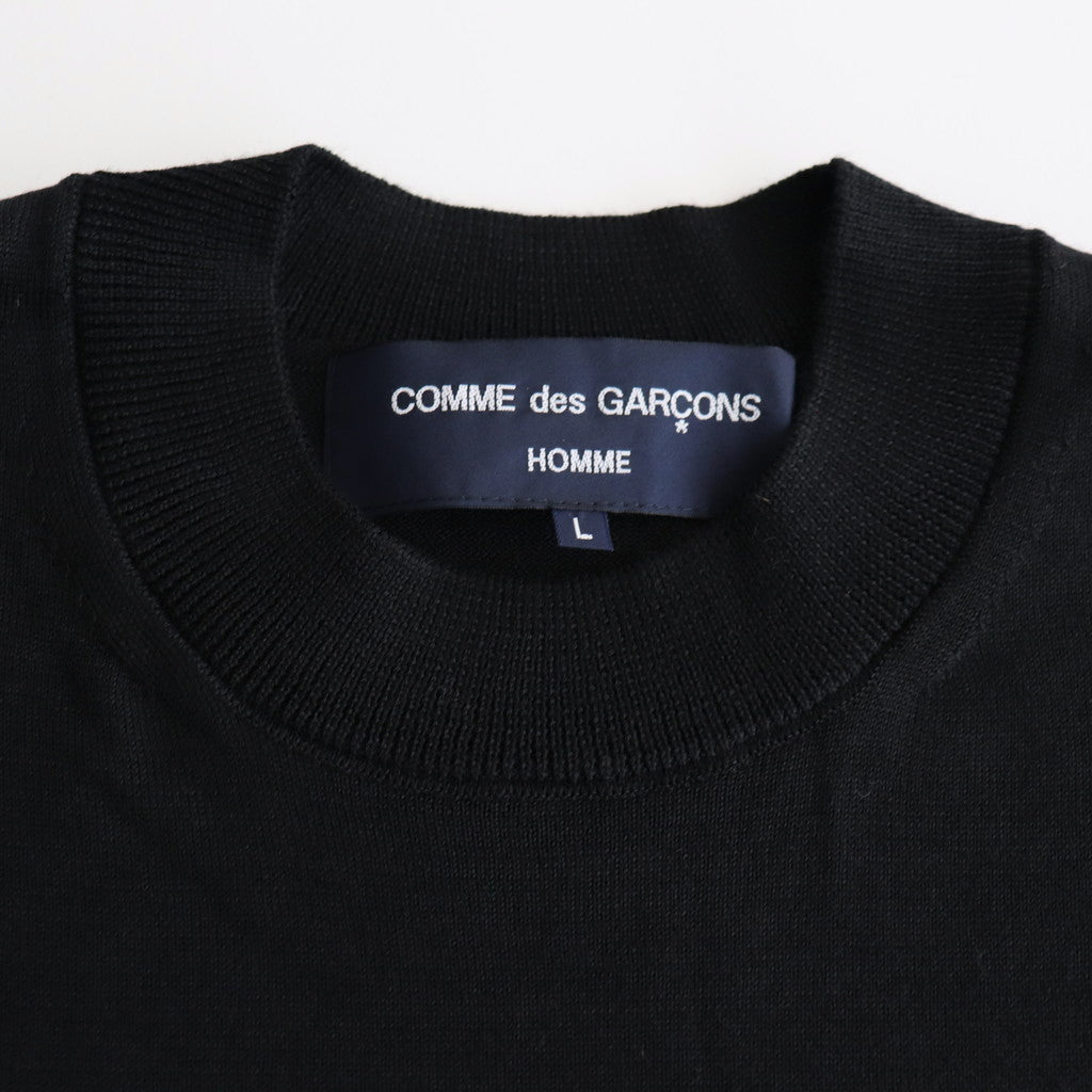 梳毛エステル天竺 セーター #BLACK [HN-N001-051]