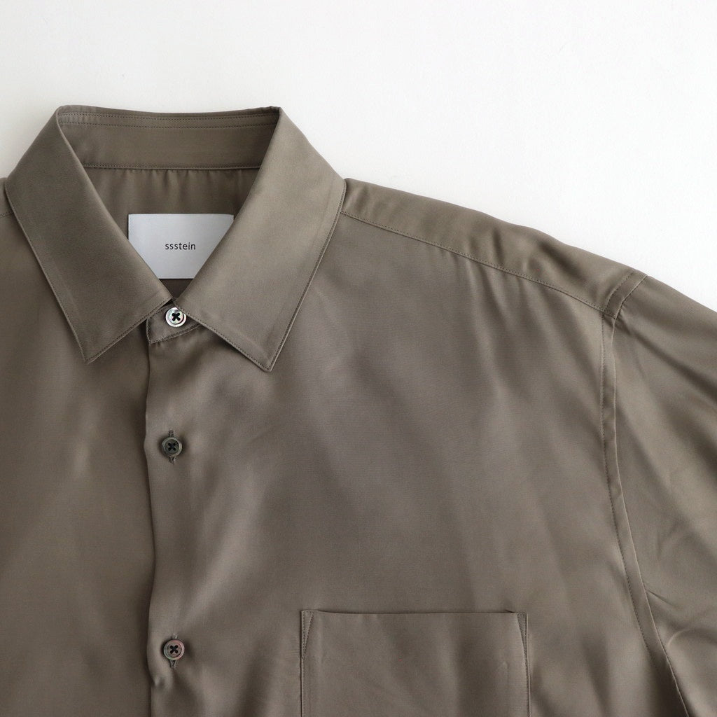CUPRO TWILL OVERSIZED LS SHIRT #TAUPE [ST.1151]