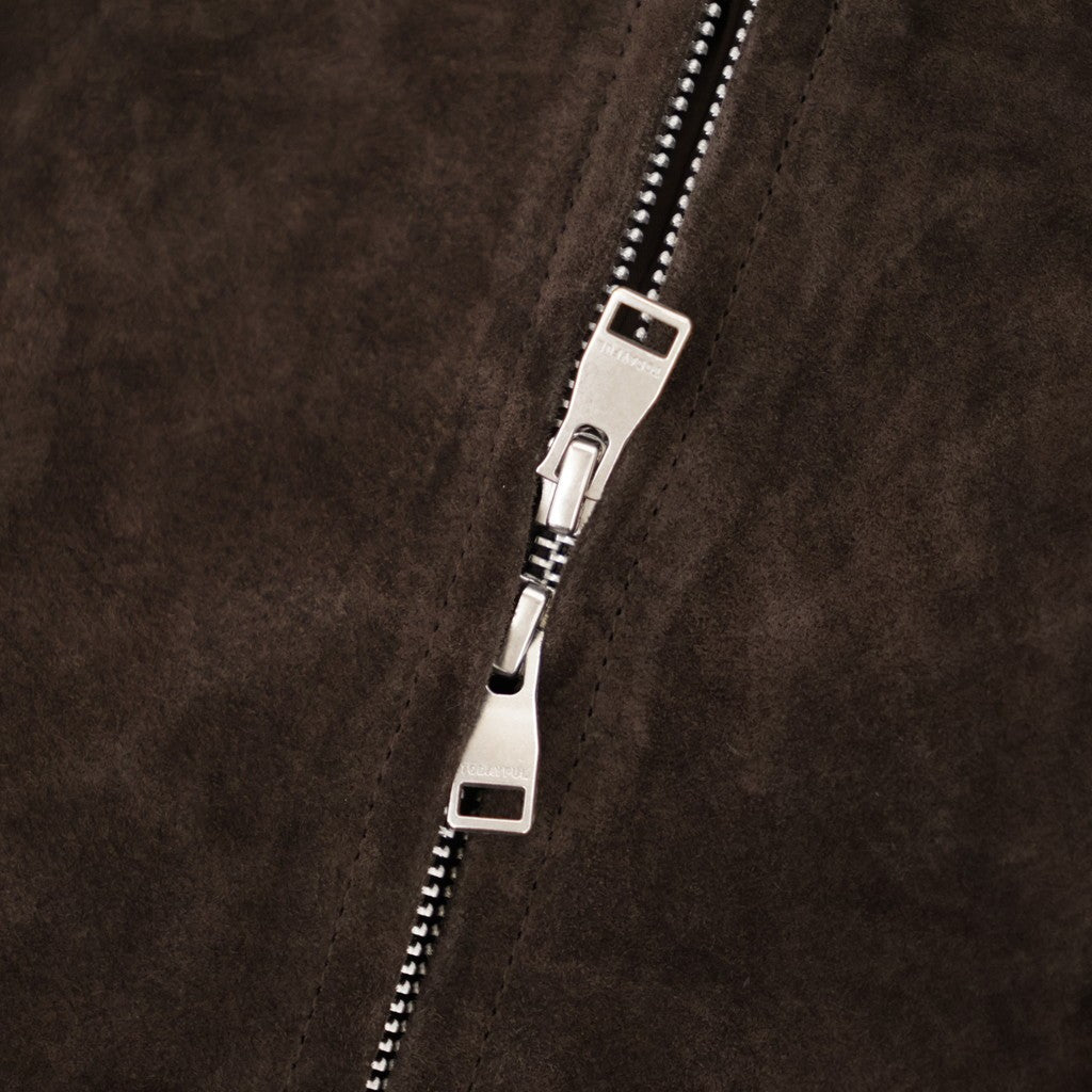 Suede Zip Blouson #D/BRN [12620204]