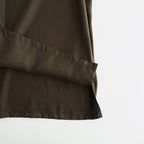 CUPRO TWILL OVERSIZED OPEN COLLAR SS SHIRT #DARK BROWN [ST.1462]